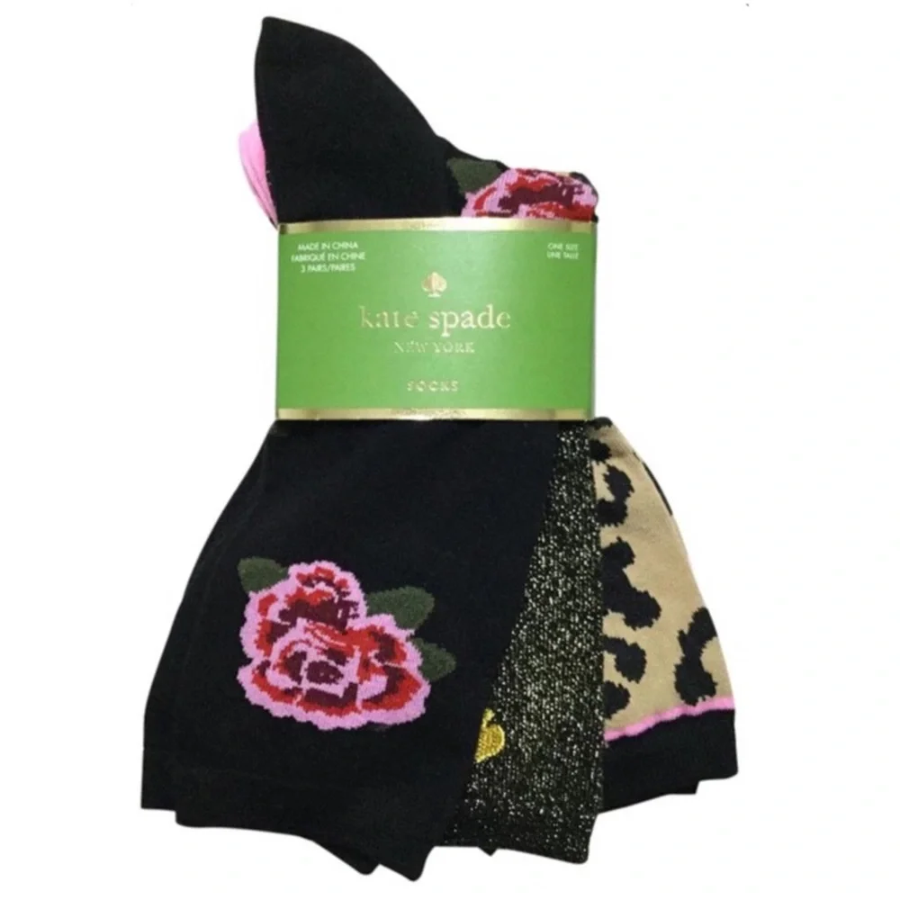 Kate Spade Crew Socks In Gift Box - Picture 3 of 7